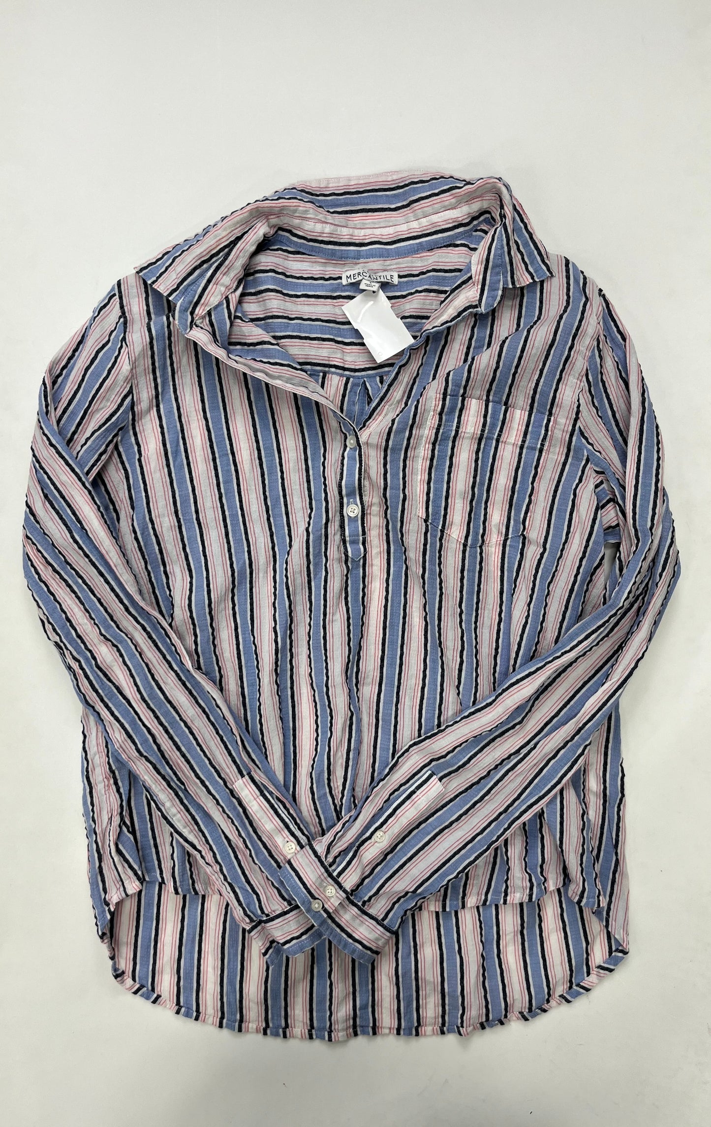 Striped Top Long Sleeve J Crew O, Size L