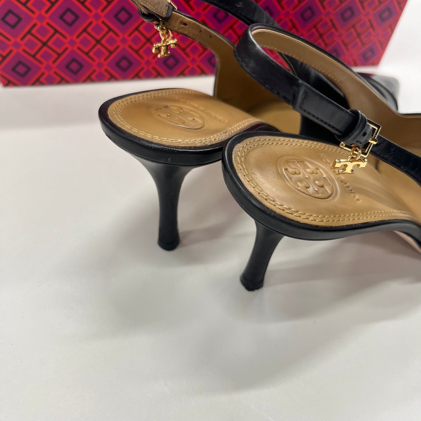 Black Shoes Heels D Orsay Tory Burch, Size 9