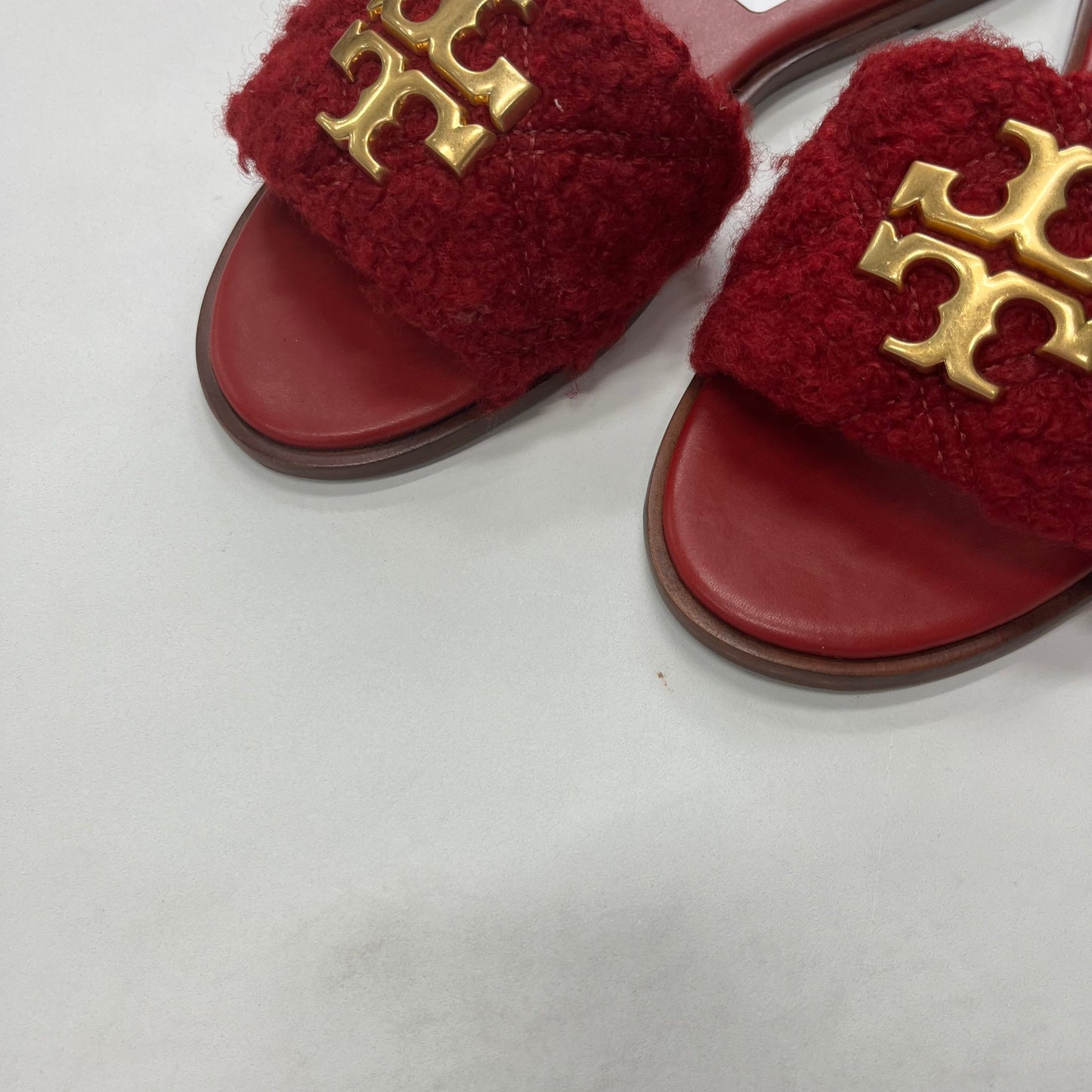 Red Sandals Flip Flops Tory Burch, Size 9.5