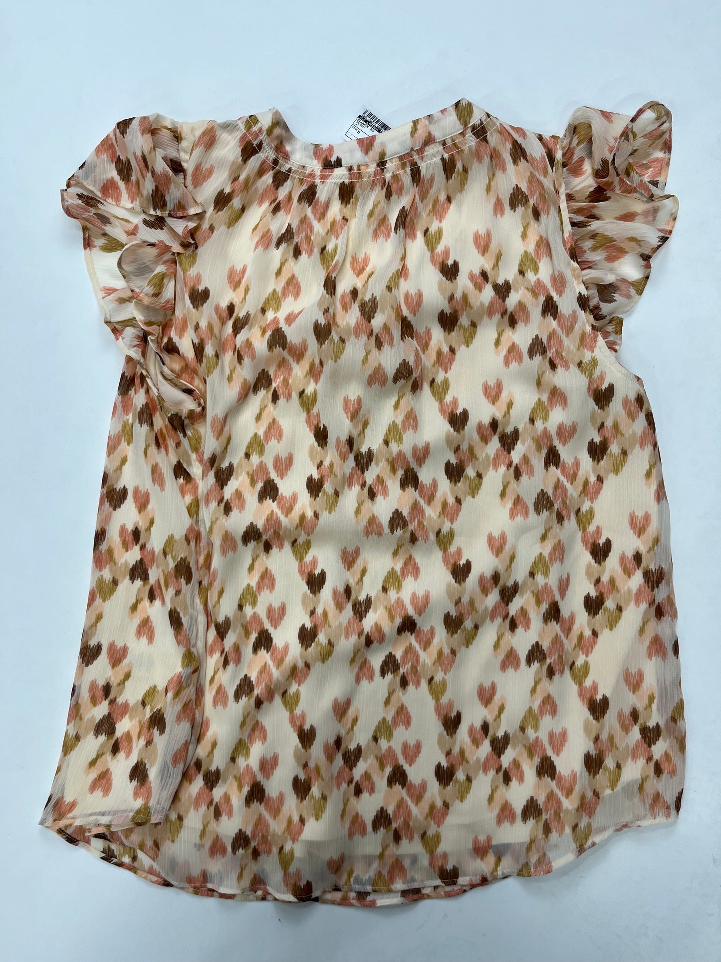 Peach Blouse Short Sleeve Lc Lauren Conrad, Size M