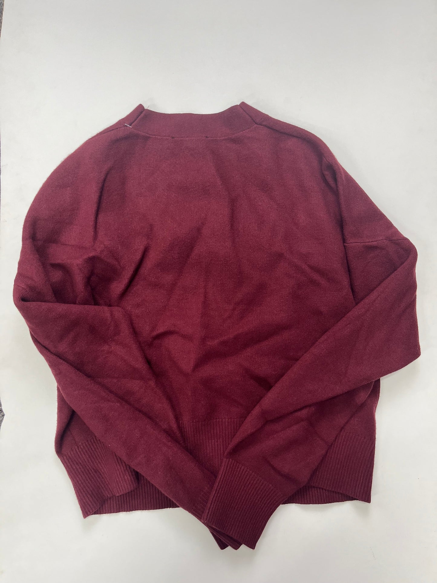 Burgundy Sweater Cardigan Express, Size M