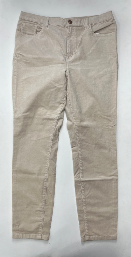 Cream Pants Corduroy Loft, Size 14