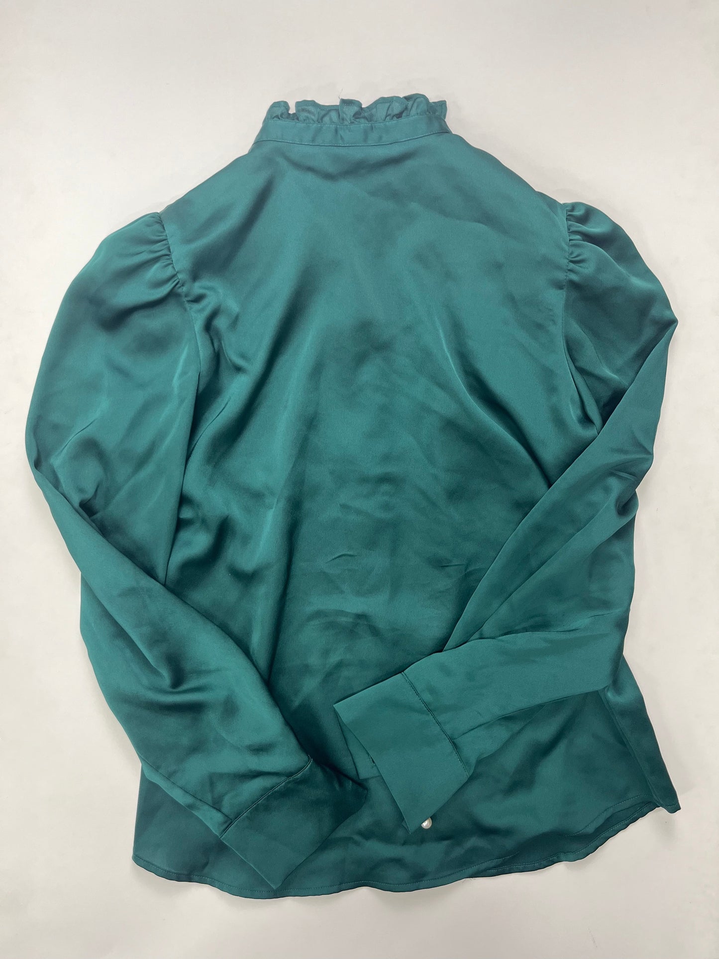 Green Blouse Long Sleeve Ann Taylor, Size S