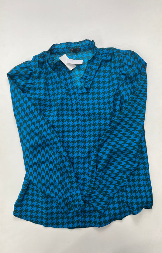 Blue Blouse Long Sleeve Ann Taylor, Size M