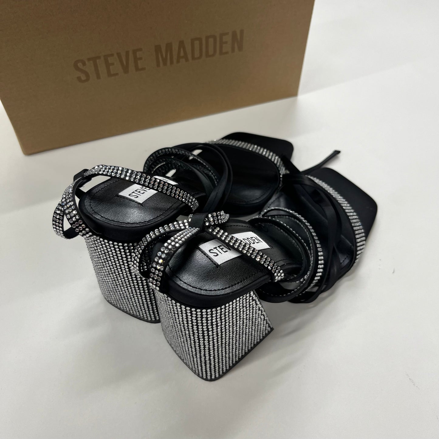 Black Shoes Heels Block Steve Madden, Size 8