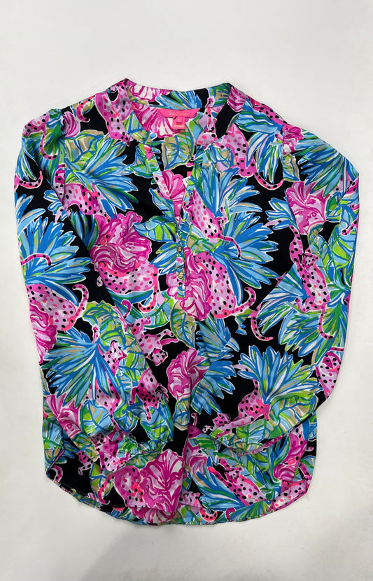 Multi-colored Blouse Long Sleeve Lilly Pulitzer, Size 2