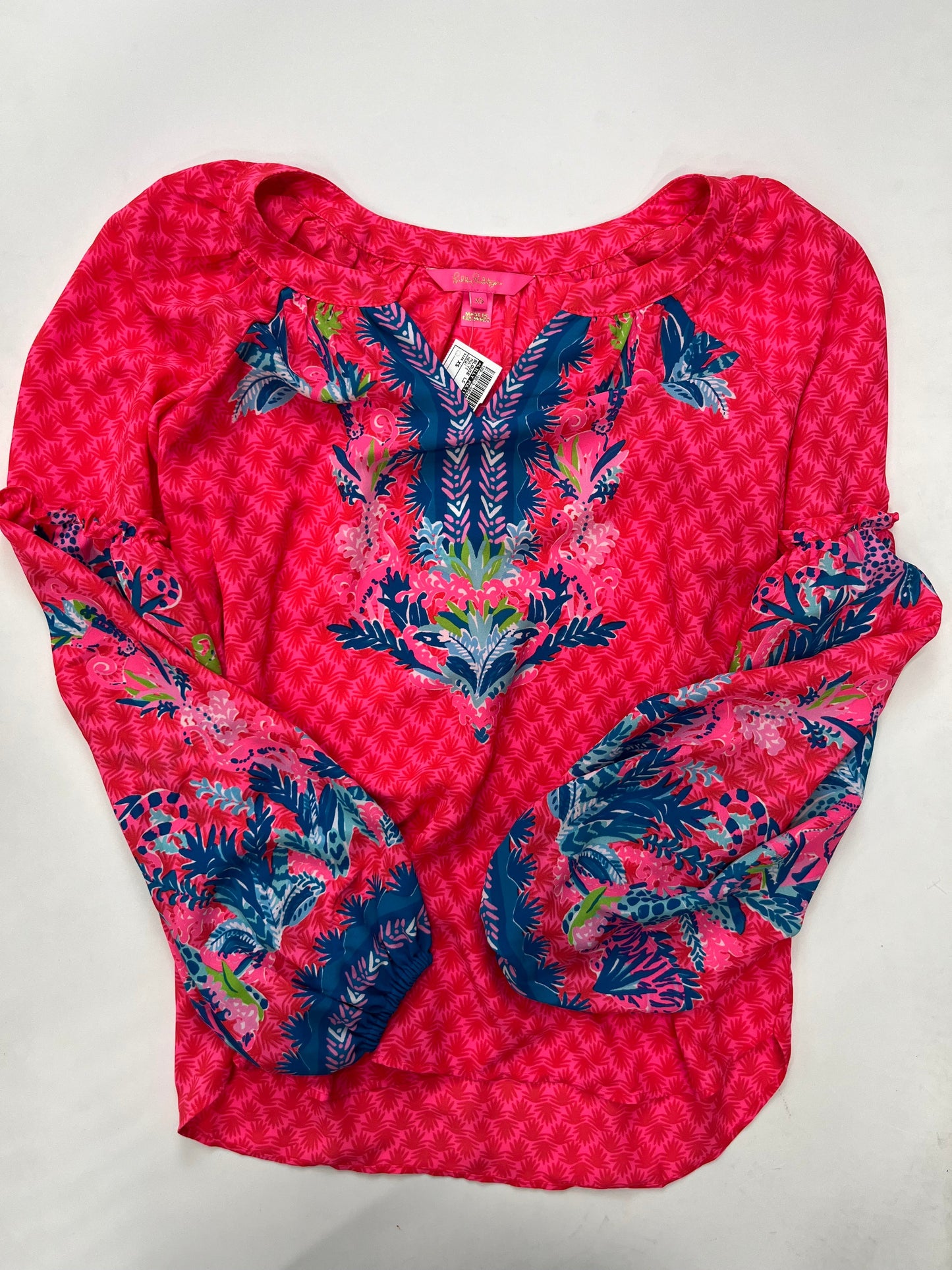 Multi-colored Blouse Long Sleeve Lilly Pulitzer NWT, Size Xs