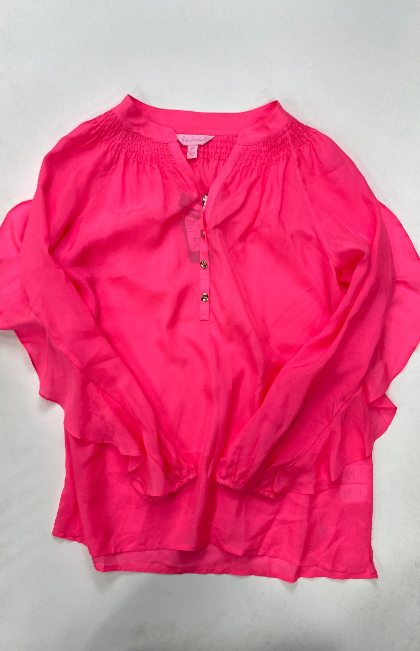 Pink Blouse Long Sleeve Lilly Pulitzer NWT, Size Xs