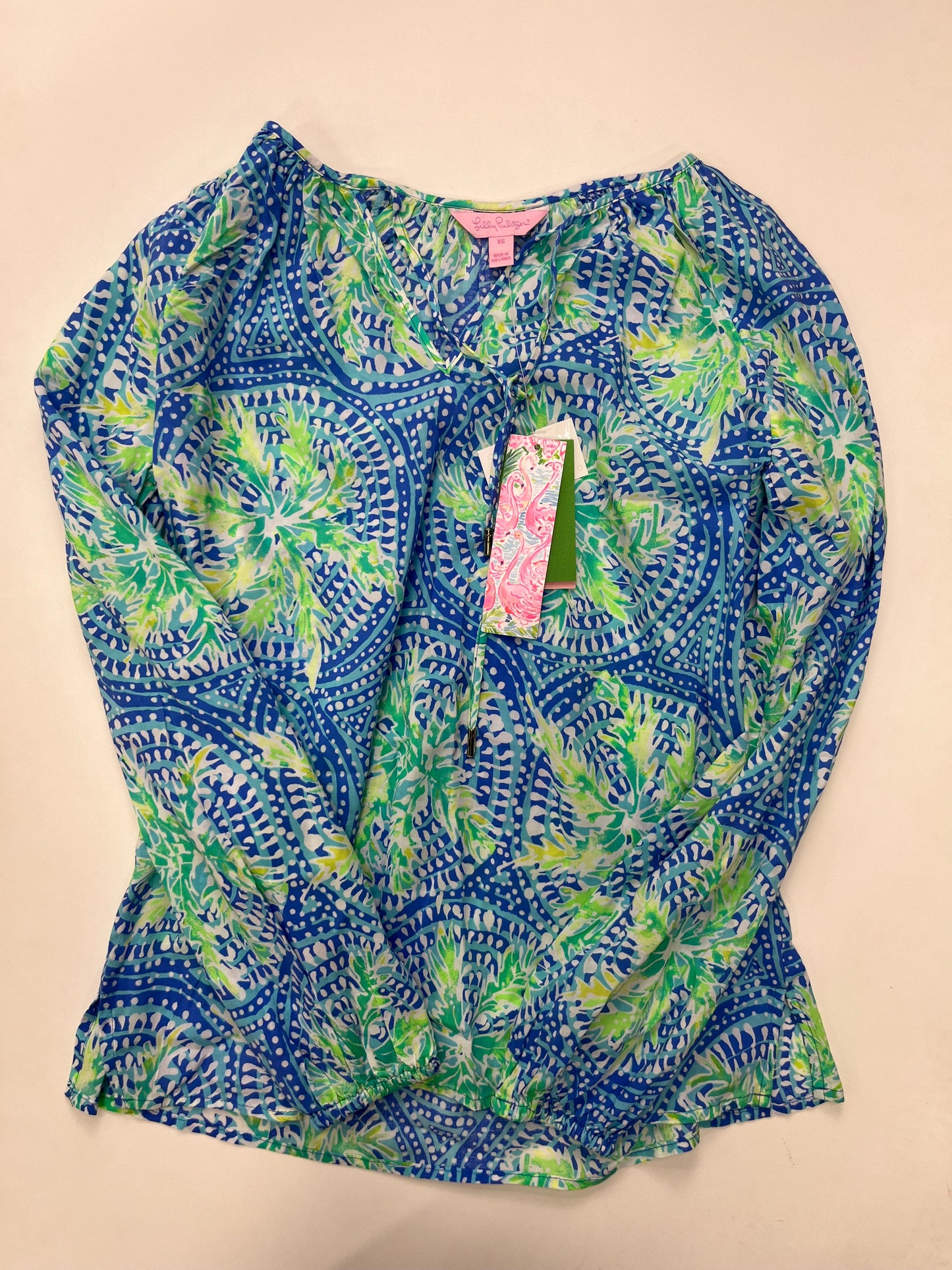 Multi-colored Blouse Long Sleeve Lilly Pulitzer NWT, Size Xs
