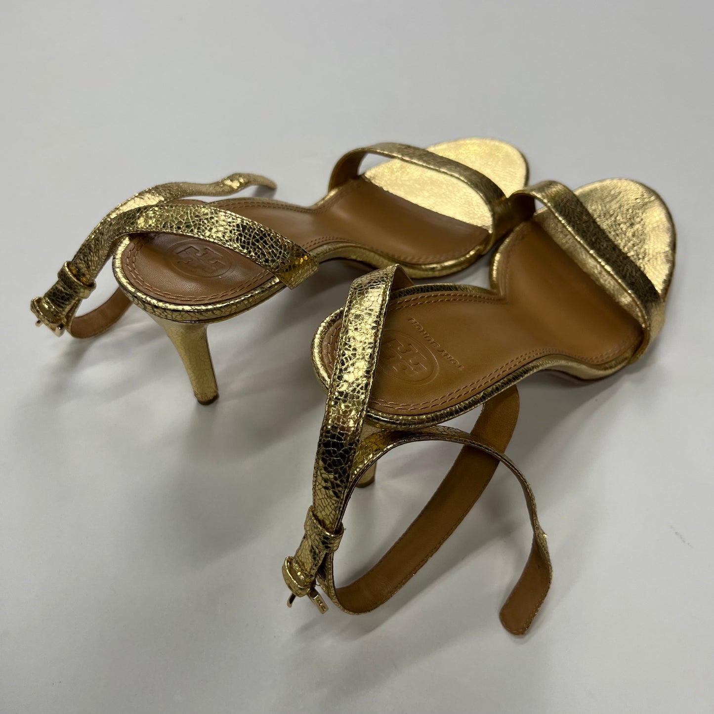 Gold Shoes Heels D Orsay Tory Burch, Size 9.5