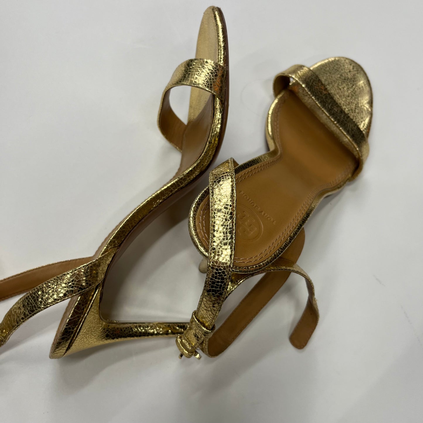 Gold Shoes Heels D Orsay Tory Burch, Size 9.5