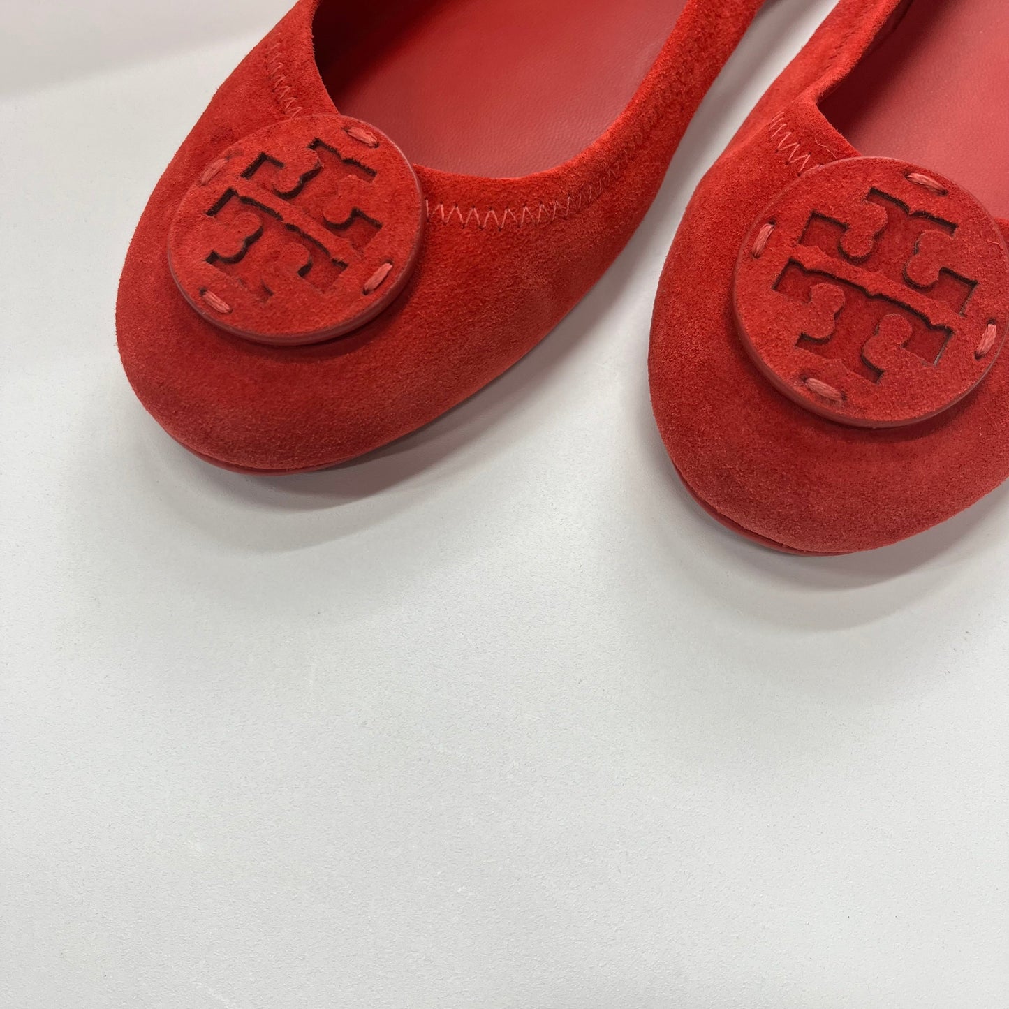 Red Shoes Flats Ballet Tory Burch, Size 9