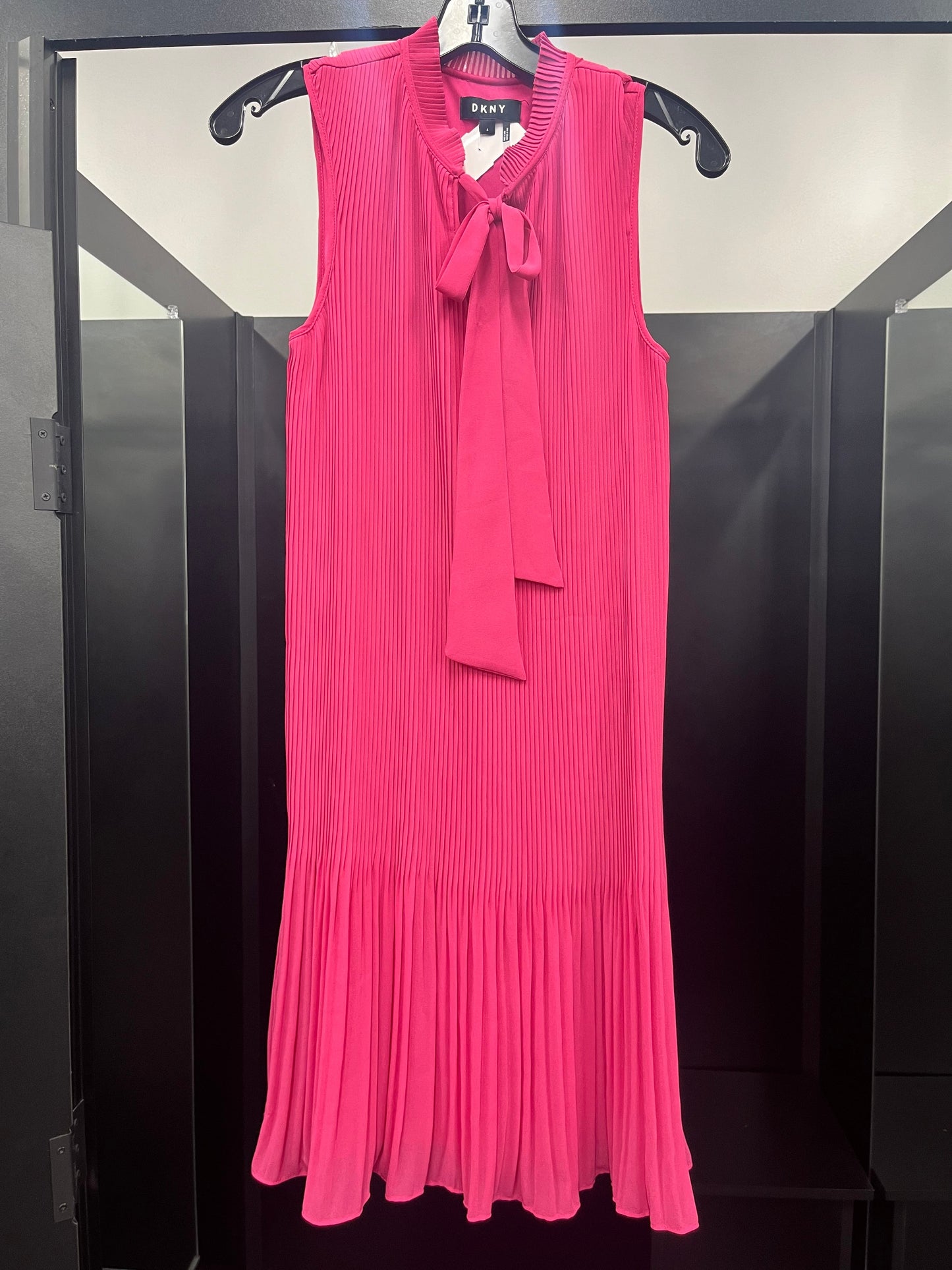 Pink Dress Party Midi Dkny, Size S