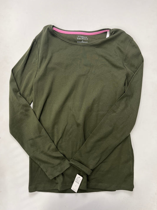Green Top Long Sleeve Talbots NWT, Size M