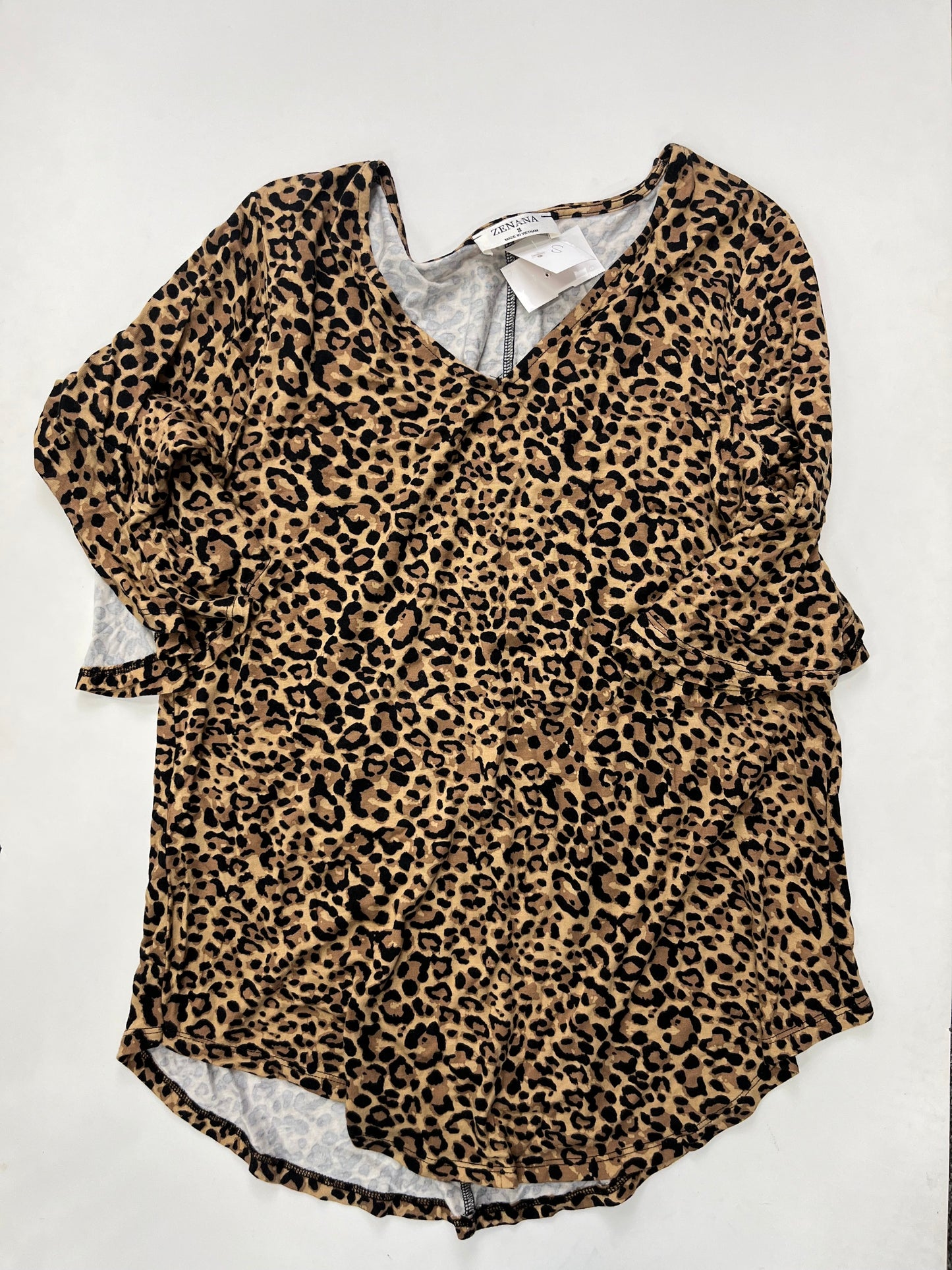 Animal Print Top 3/4 Sleeve Zenana Outfitters, Size S