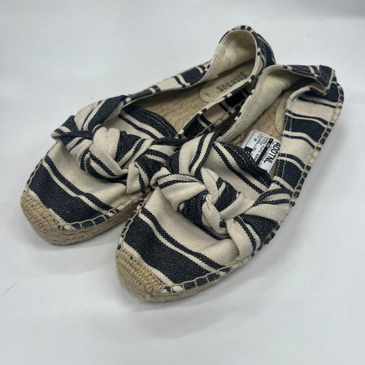 Striped Shoes Flats Espadrille Soludos, Size 10