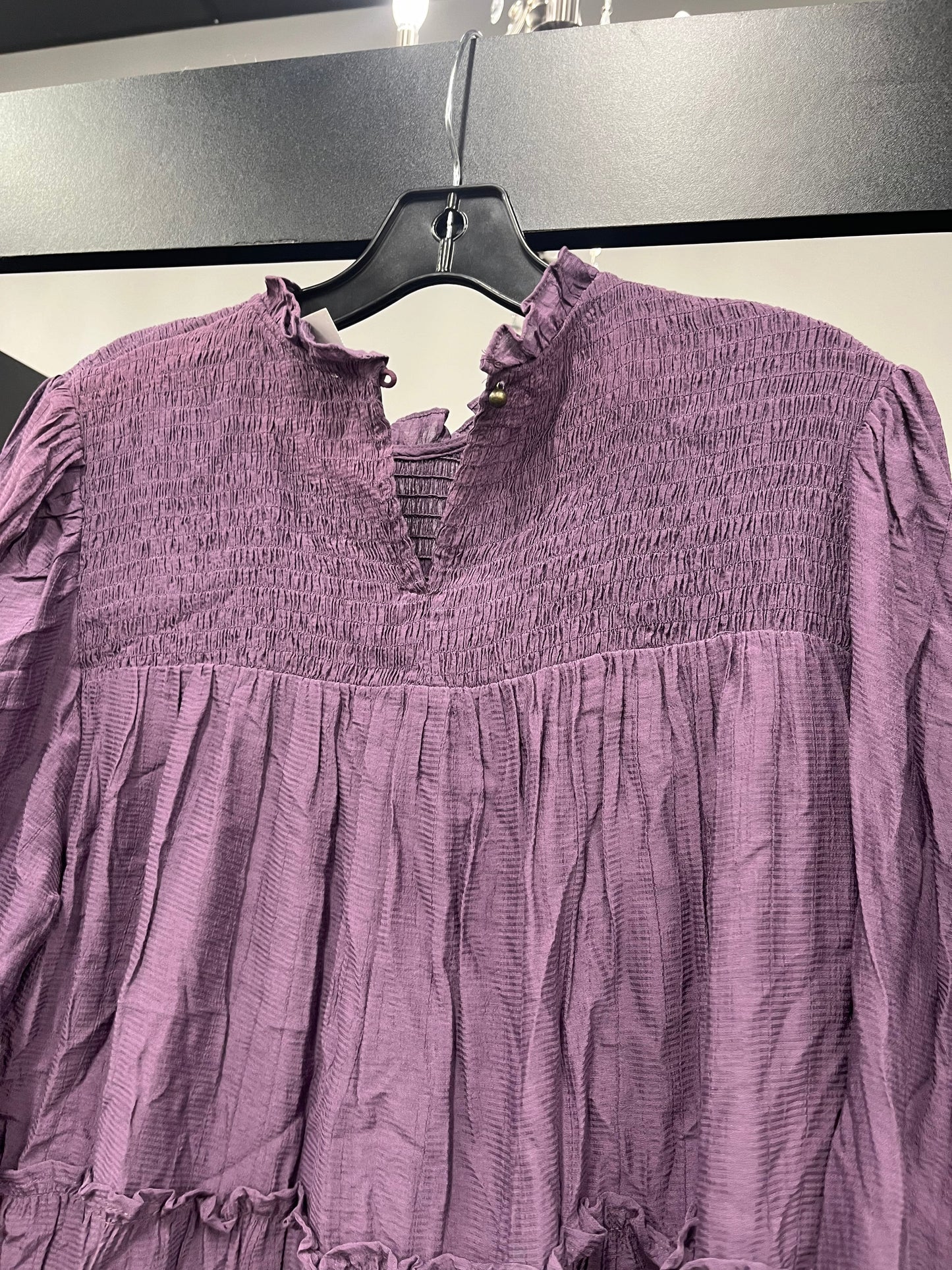 Purple Dress Casual Midi Entro, Size L