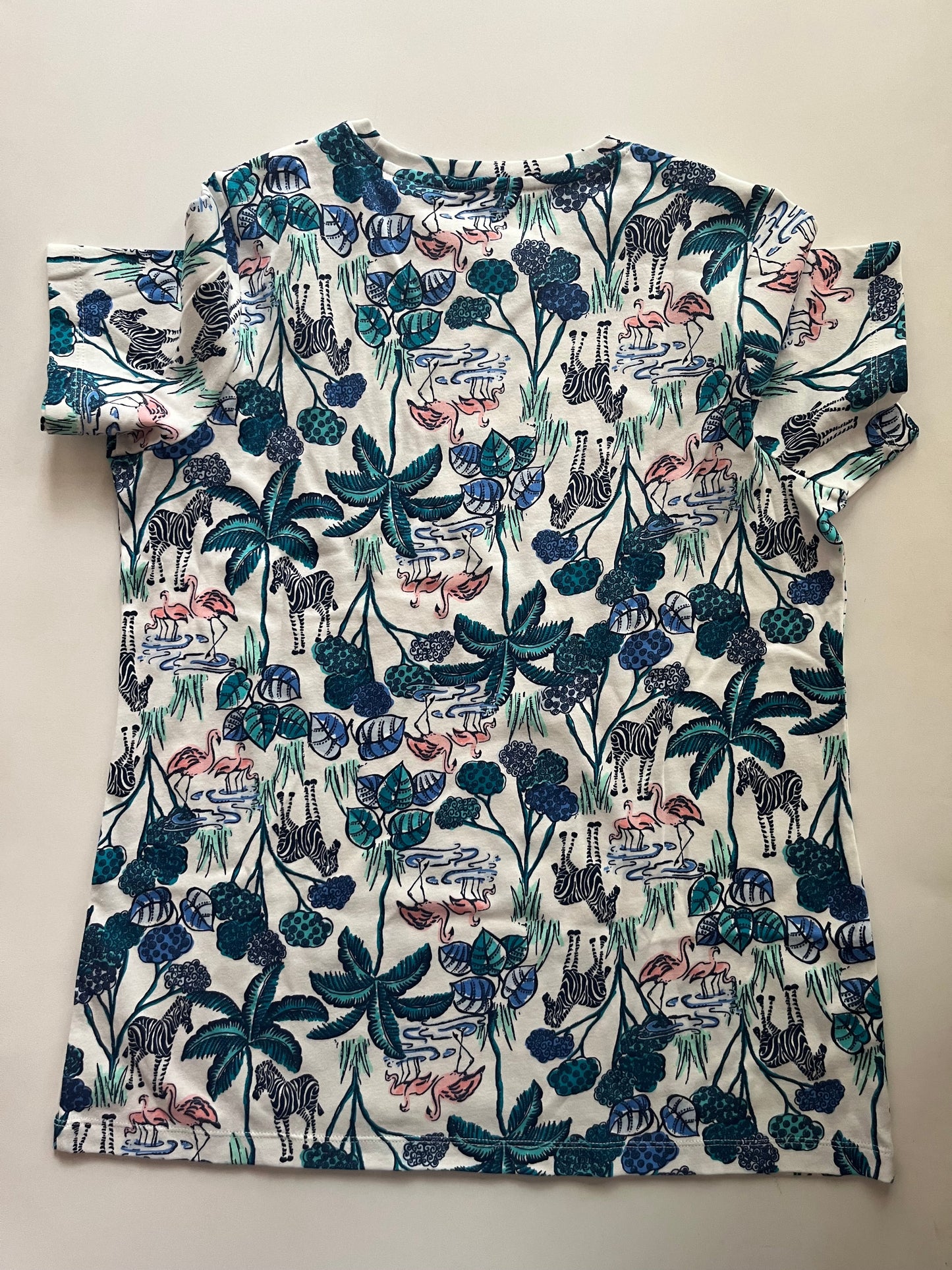 Floral Top Short Sleeve Kim Rogers, Size S