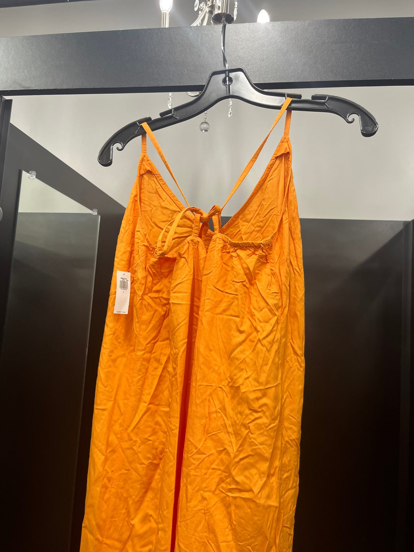 Orange Dress Casual Maxi Old Navy, Size L