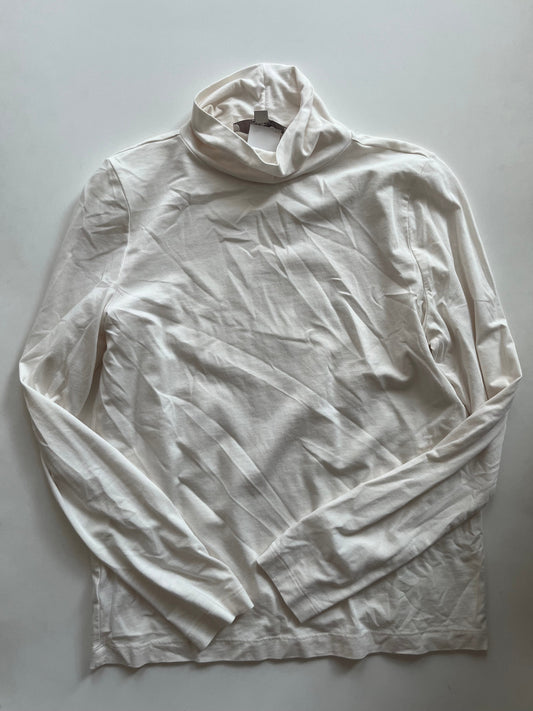 Cream Top Long Sleeve Loft, Size L