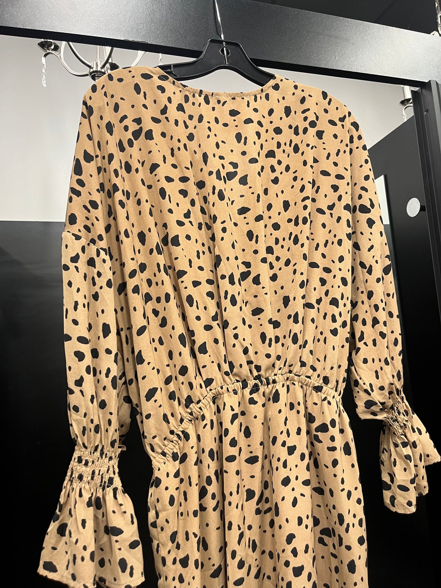 Animal Print Dress Casual Midi Ee Some, Size L