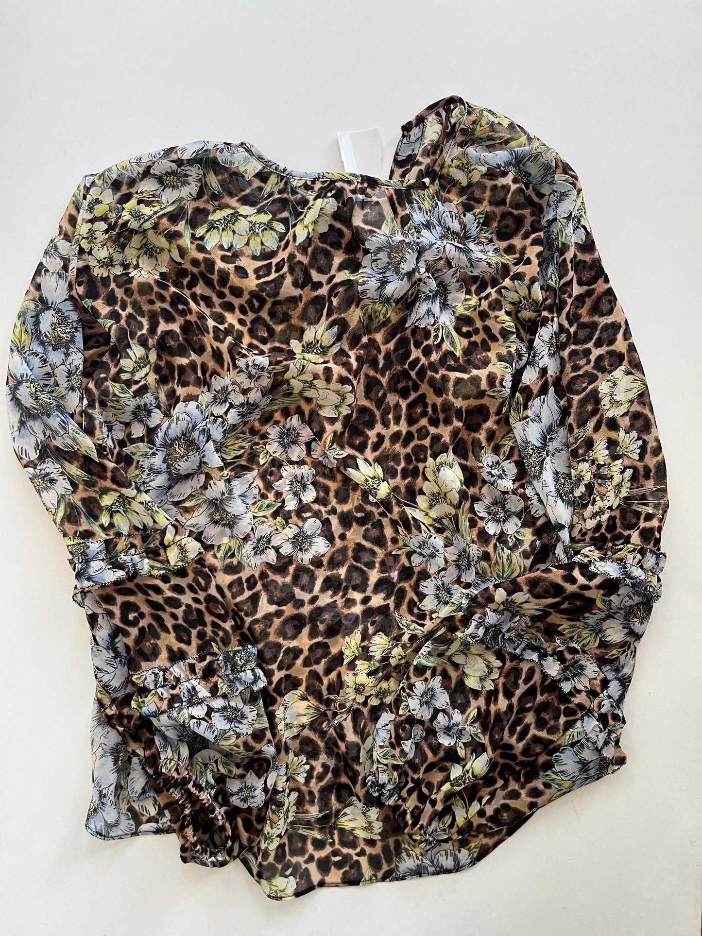 Blouse Long Sleeve By White House Black Market O In Floral, Size: L