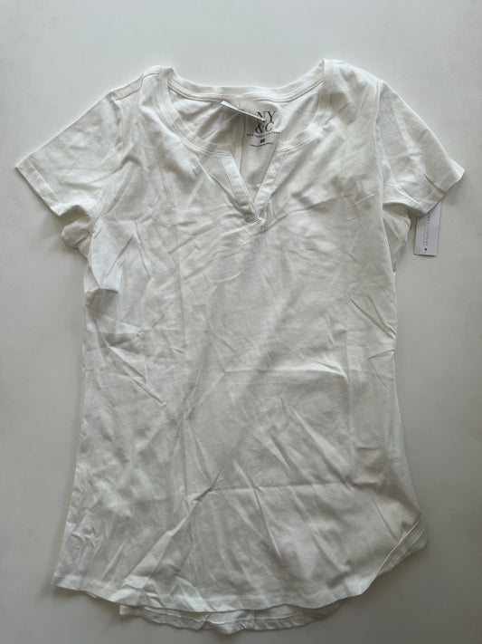 Top Short Sleeve By New York And Co O In White, Size: S