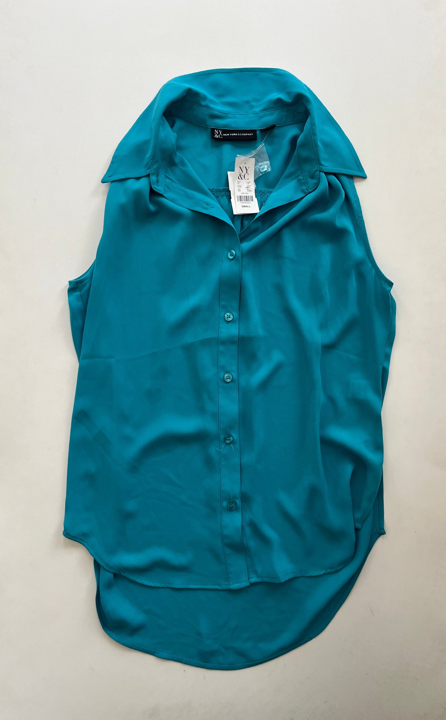 Blouse Sleeveless By New York And Co O In Turquoise, Size: S