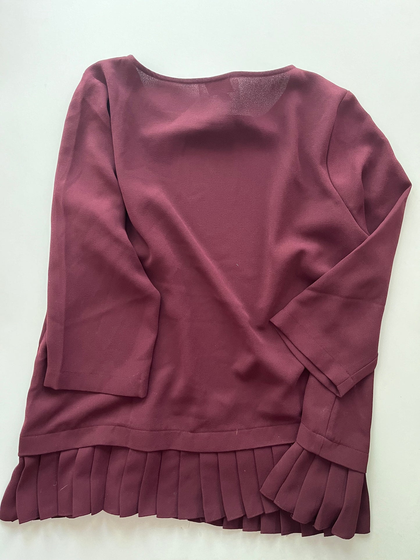 Blouse 3/4 Sleeve By J Jill In Burgundy, Size: M