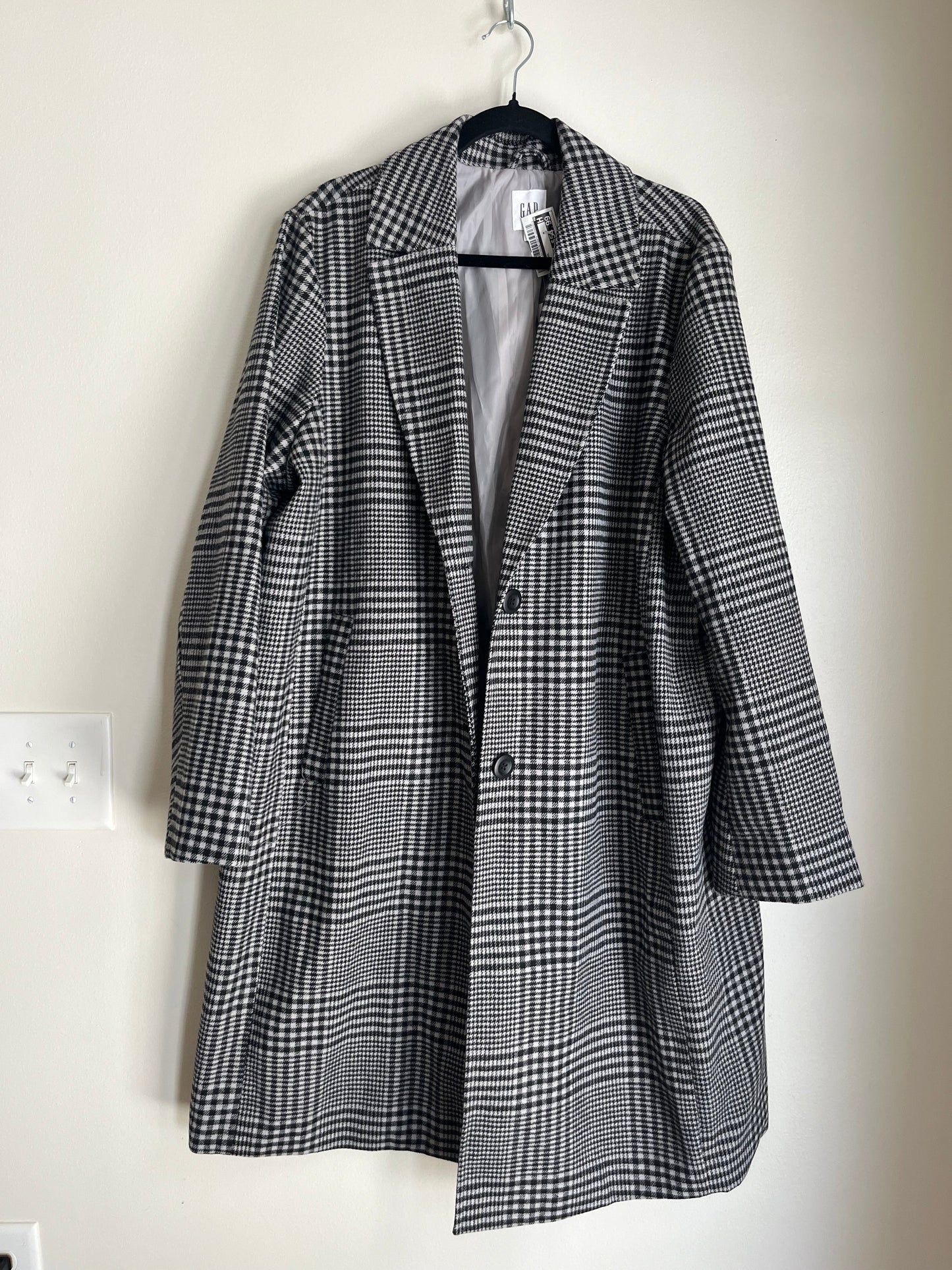 Coat Wool By Gap In Plaid, Size: 2x