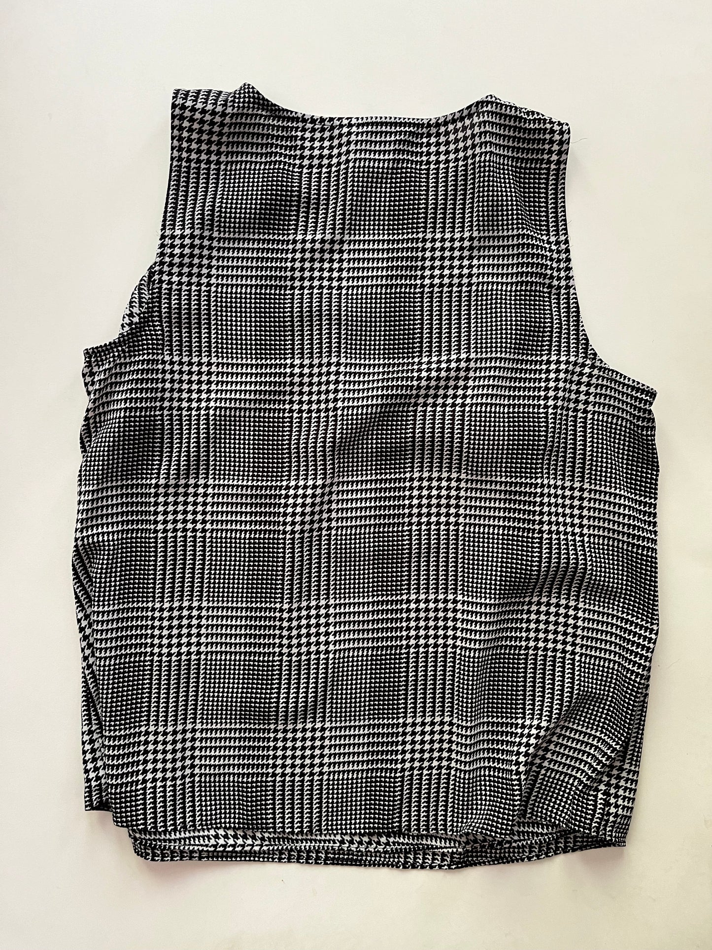 Blouse Sleeveless By Nine West Apparel In Plaid, Size: L