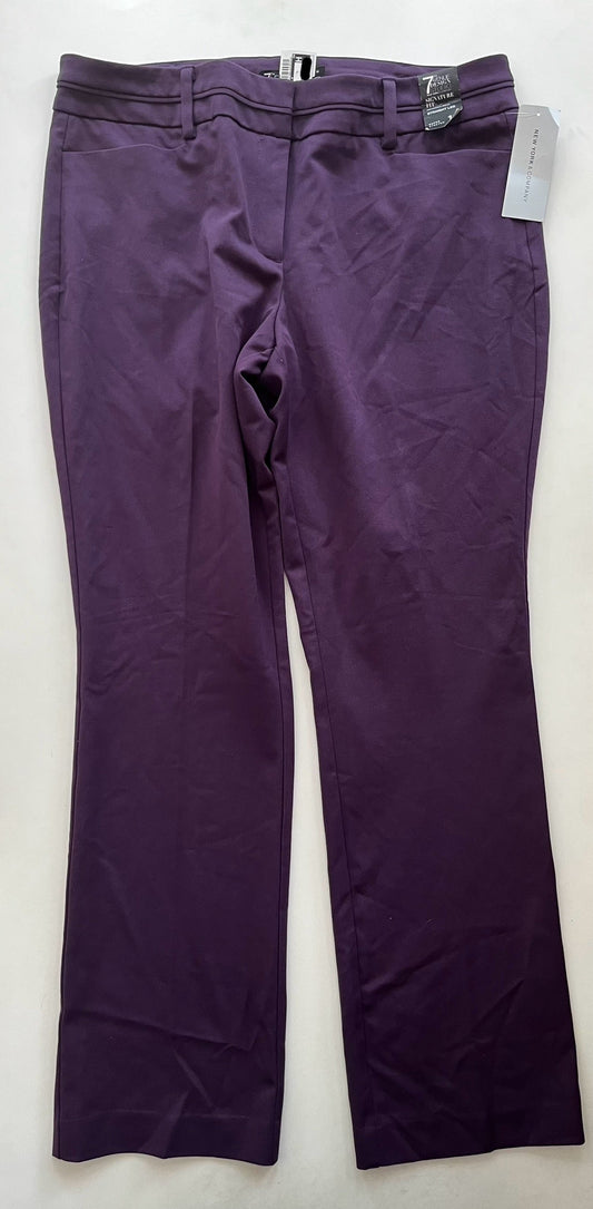 Pants Work/dress By New York And Co O In Purple, Size: 14