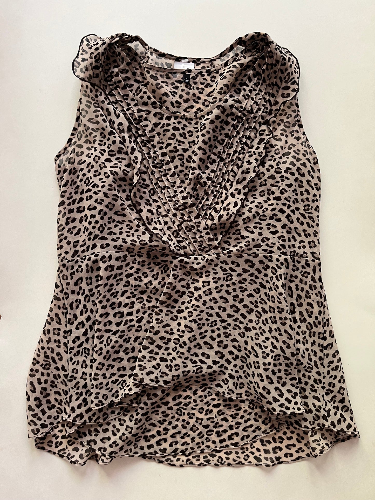 Blouse Sleeveless By Cabi In Animal Print, Size: S