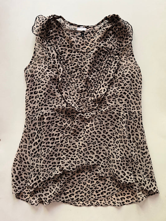 Blouse Sleeveless By Cabi In Animal Print, Size: S