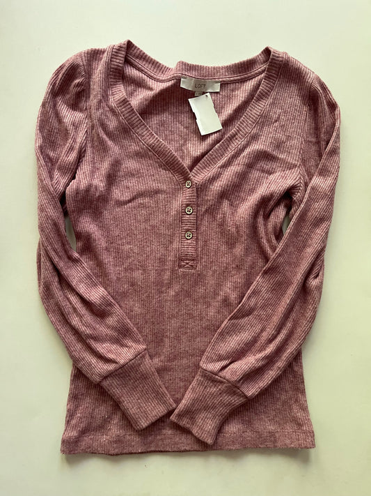 Top Long Sleeve By Loft In Rose, Size: S