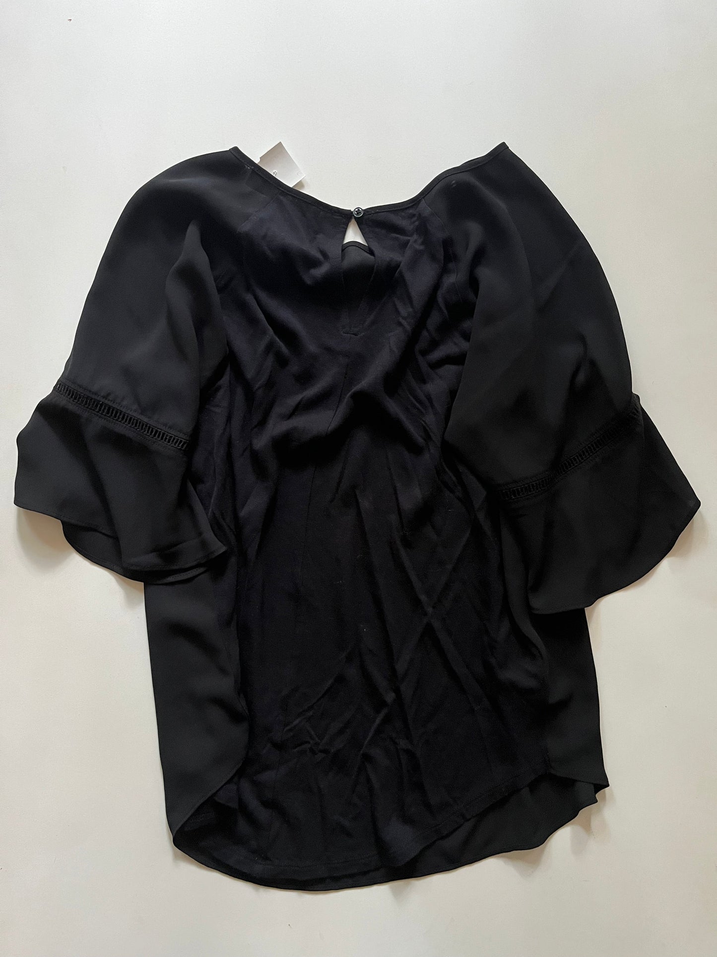 Blouse Short Sleeve By Loft In Black, Size: S