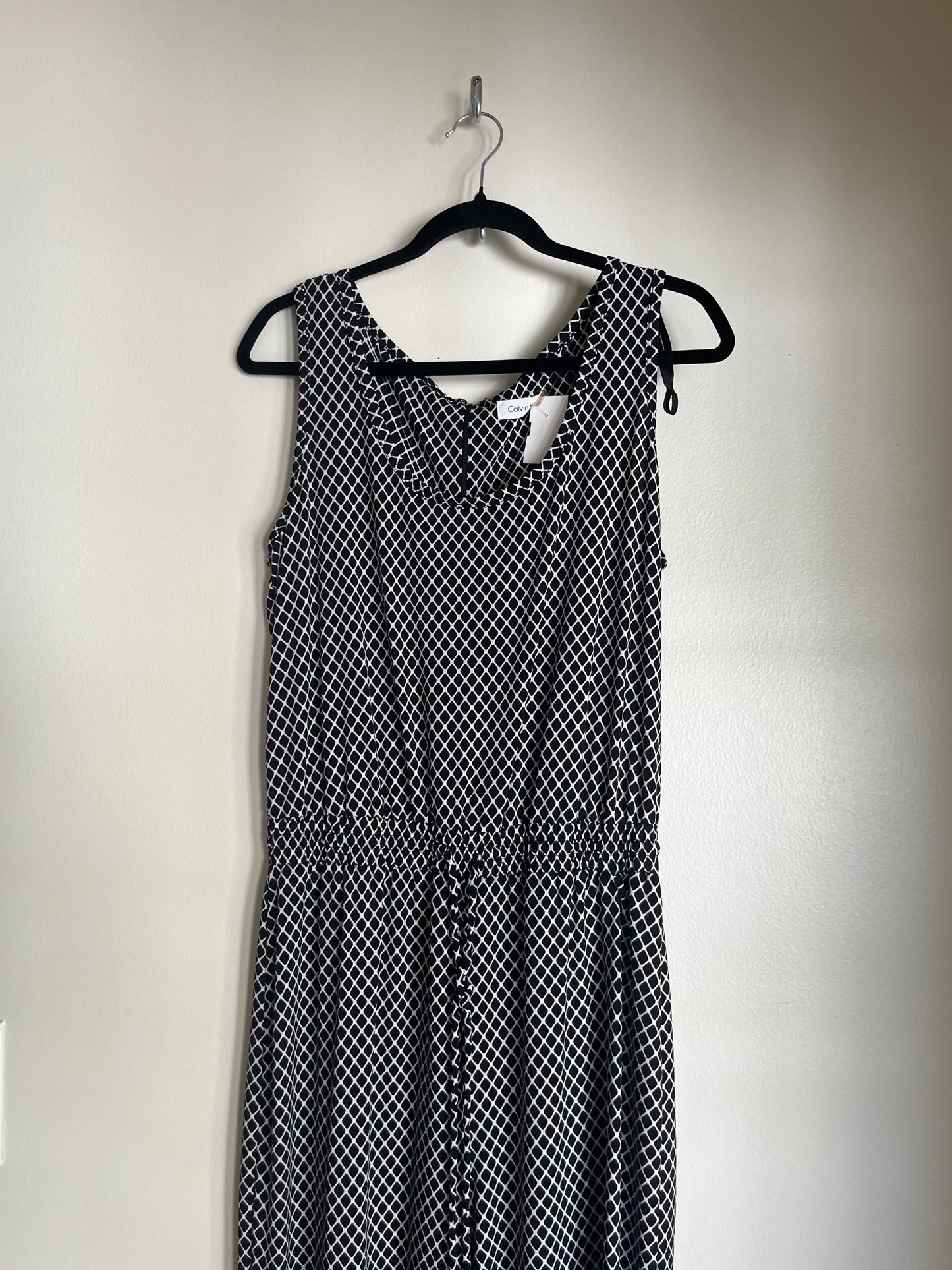 Jumpsuit By Calvin Klein O In Black White, Size: L