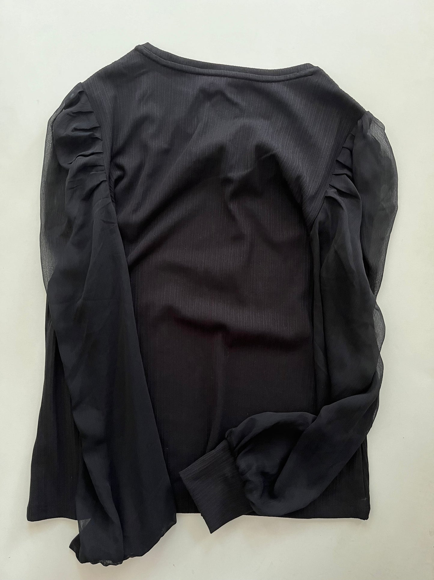 Blouse Long Sleeve By Nine West Apparel In Black, Size: L