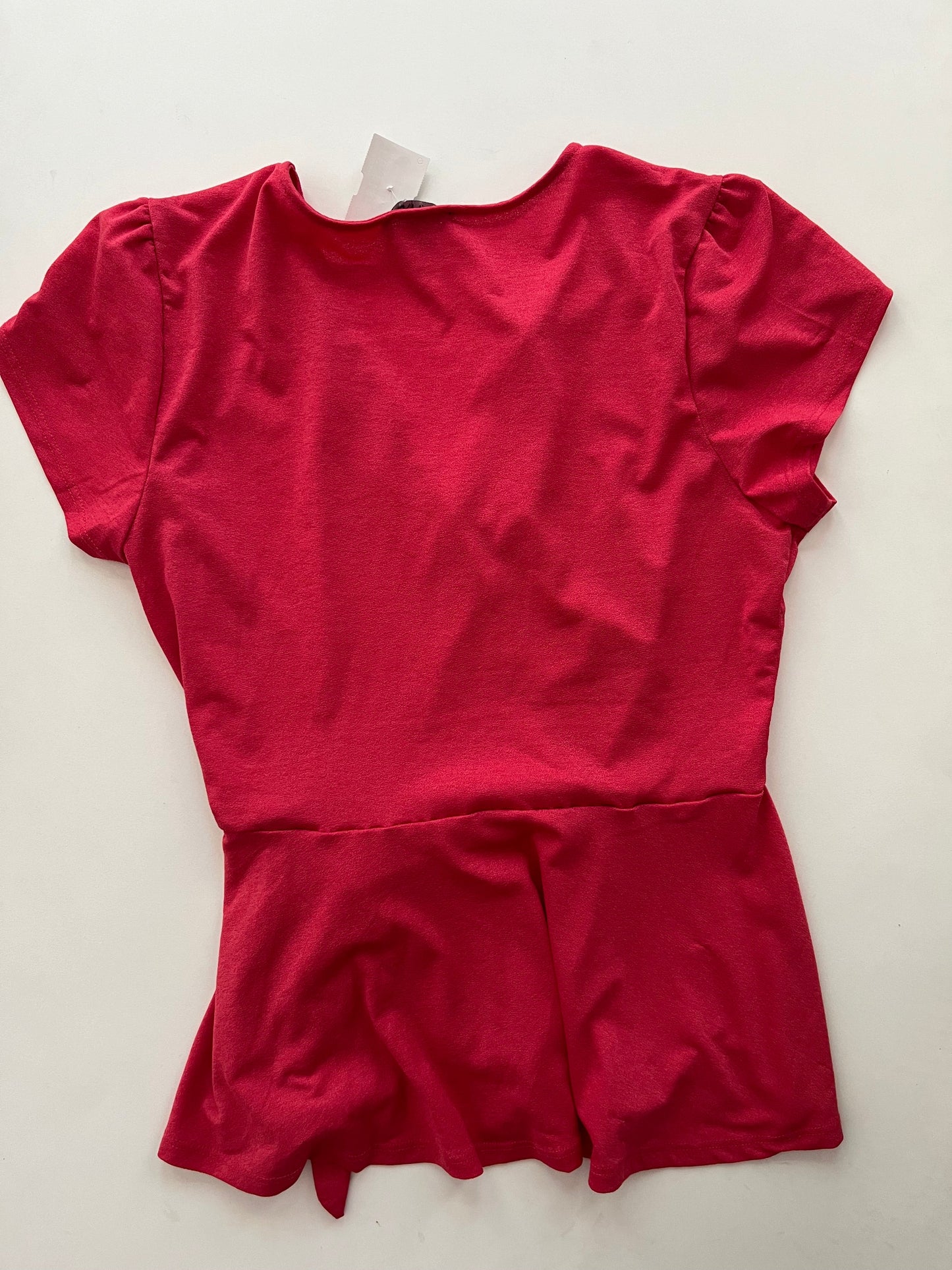 Blouse Short Sleeve By Auw In Red, Size: M