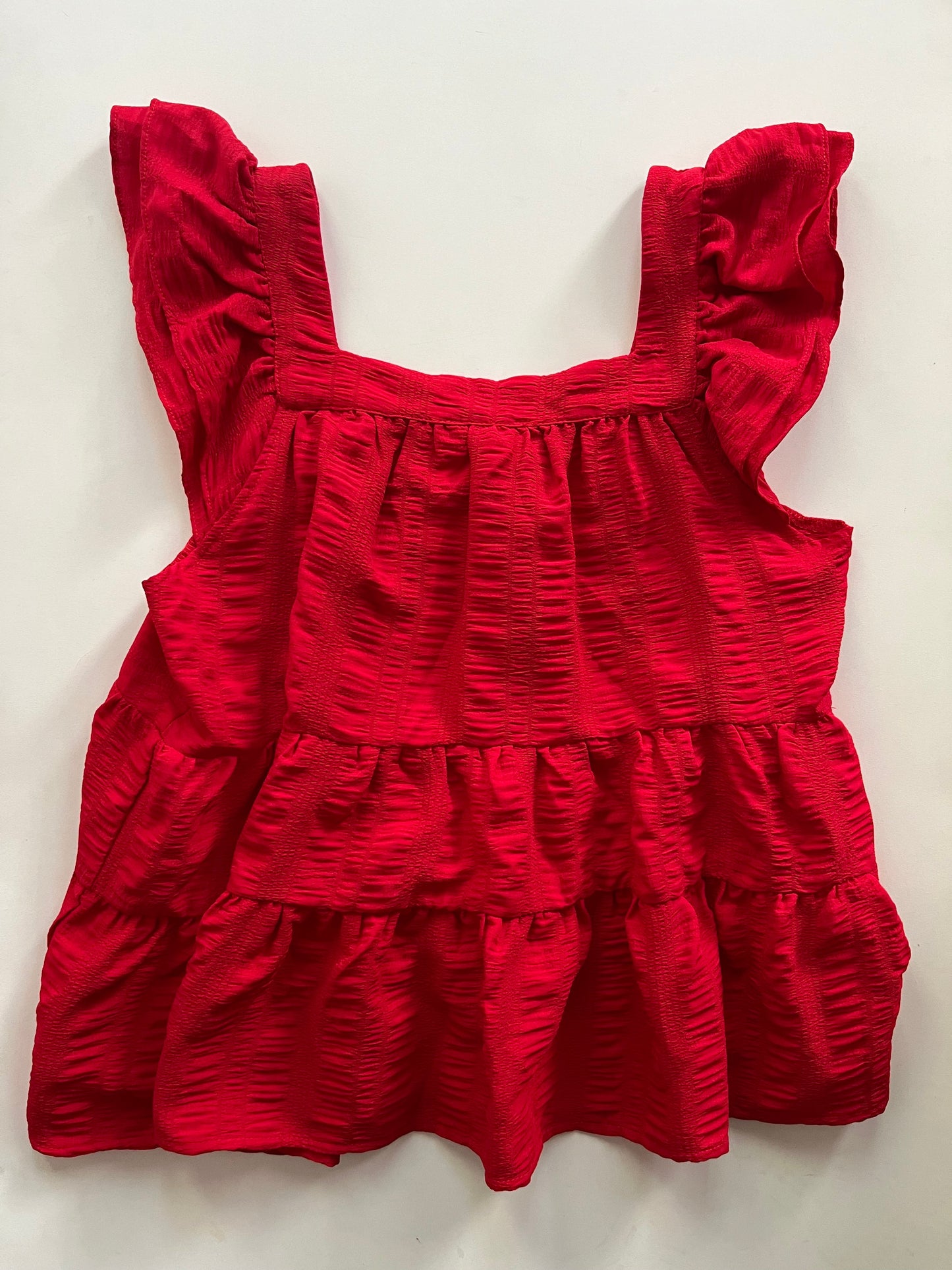 Blouse Sleeveless By Entro In Red, Size: M