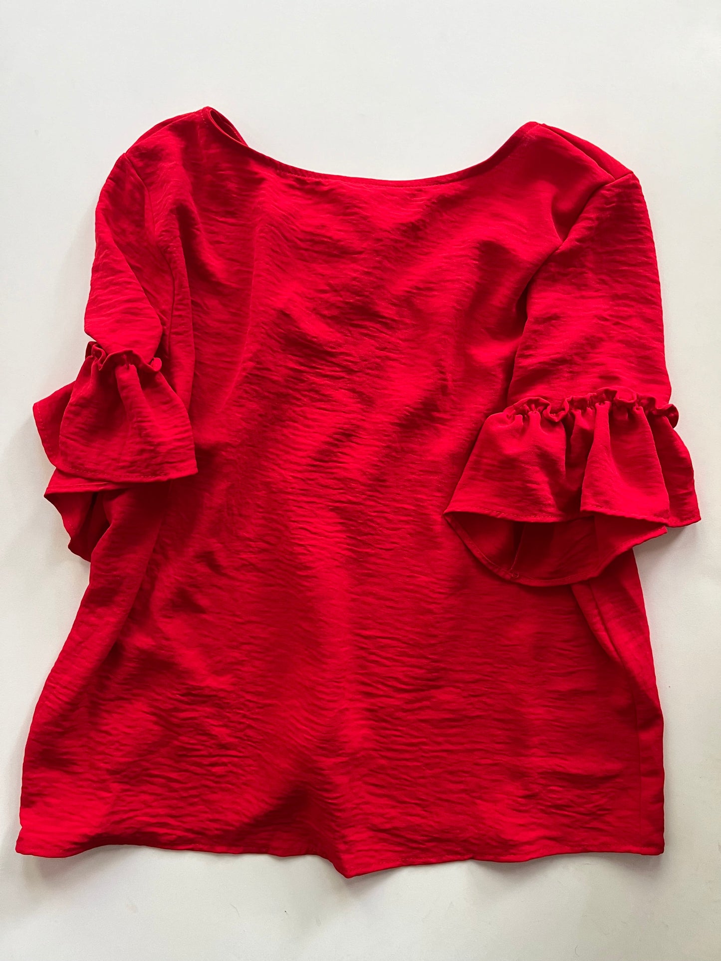 Blouse Short Sleeve By Ee Some In Red, Size: M