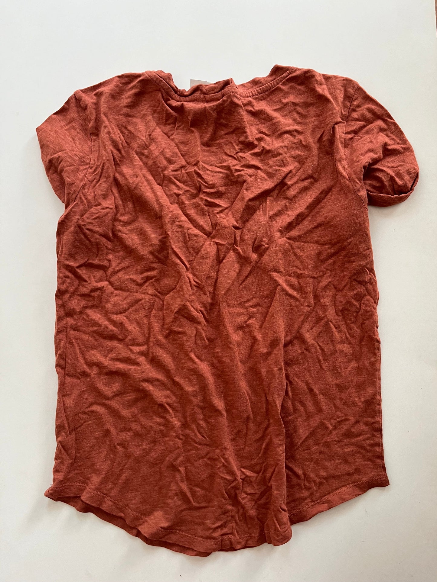 Top Short Sleeve By H&m In Rust, Size: M