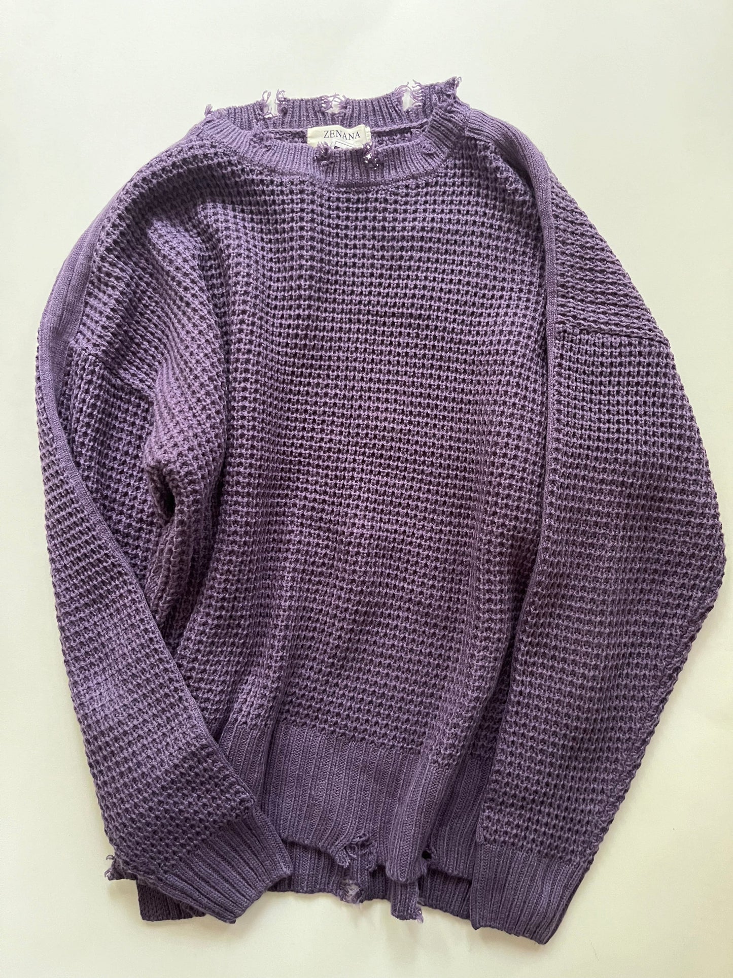 Sweater By Zenana Outfitters In Purple, Size: M