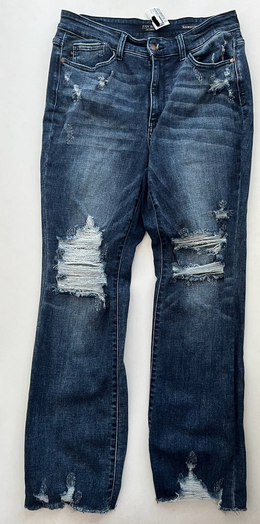 Jeans Straight By Judy Blue In Denim, Size: 14