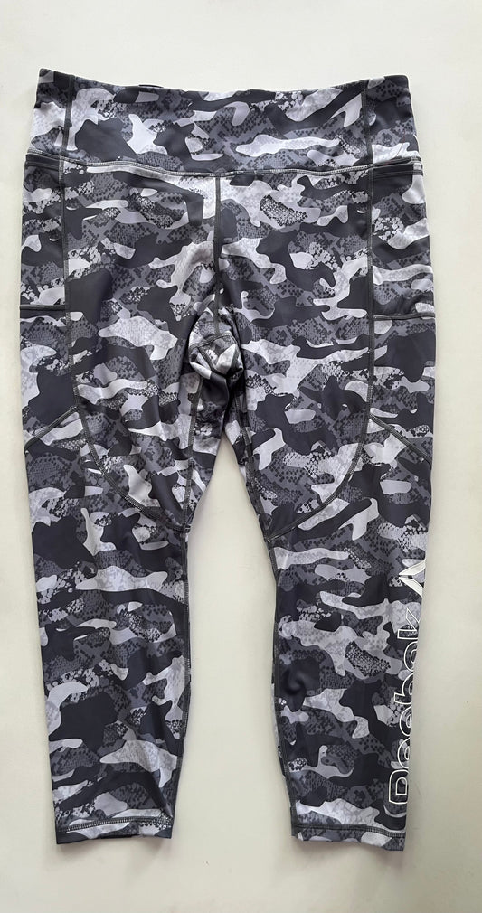 Athletic Leggings By Reebok In Camoflauge, Size: 3x