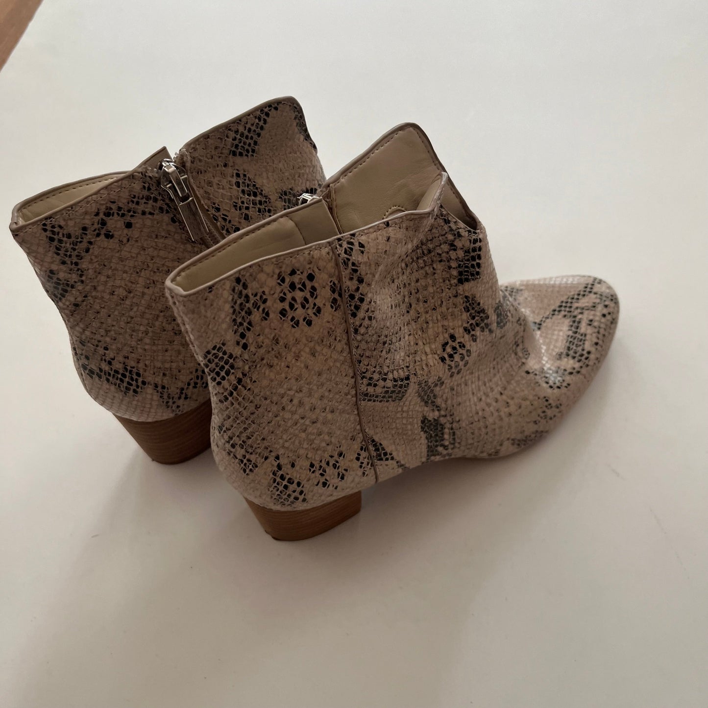 Boots Ankle Heels By Sole Society In Animal Print, Size: 8