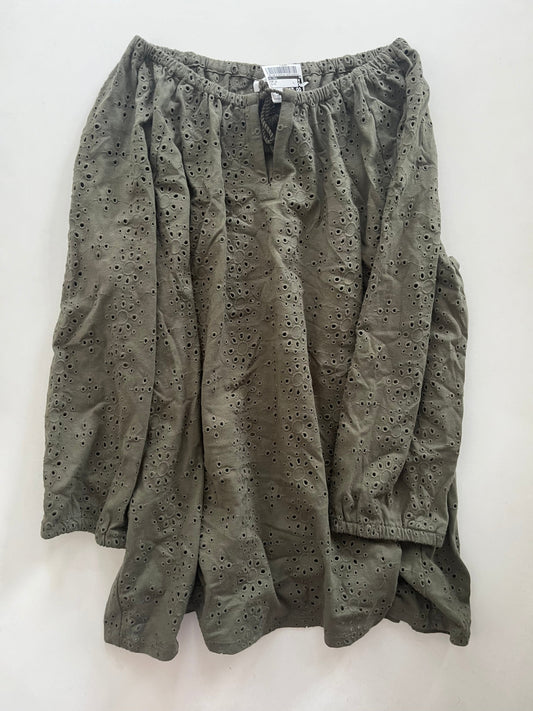 Top Long Sleeve By J Jill In Olive, Size: L