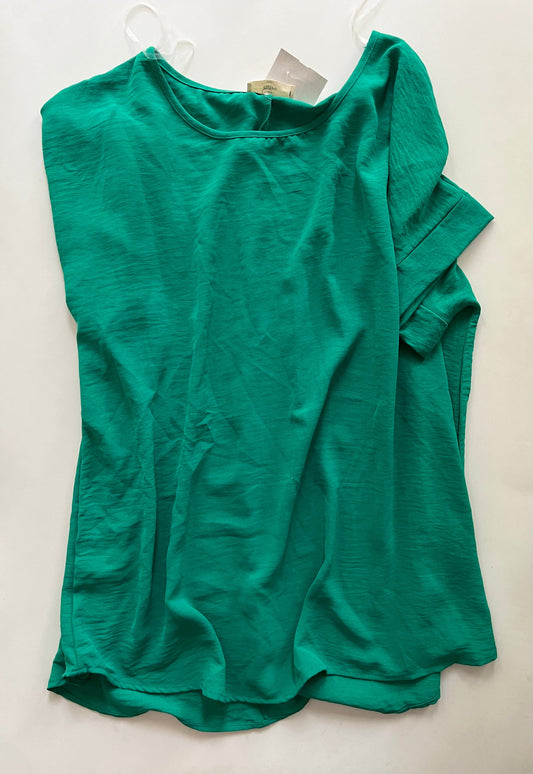 Blouse Short Sleeve By Entro In Green, Size: Xl