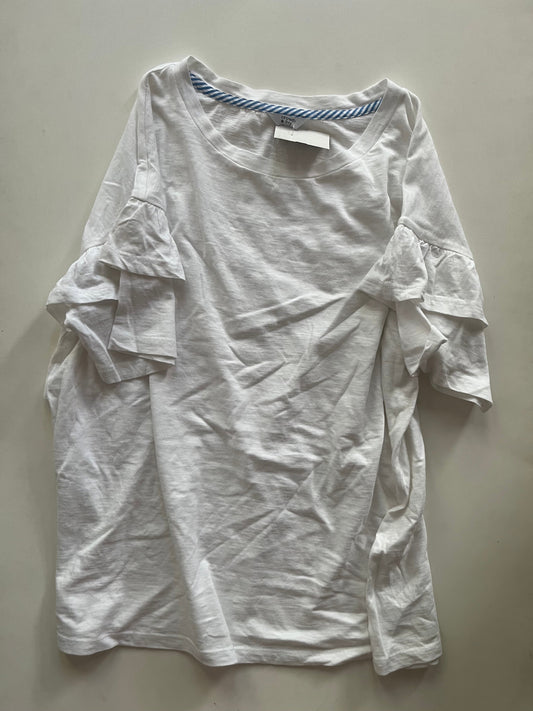 Top Short Sleeve By Crown And Ivy In White, Size: Xl