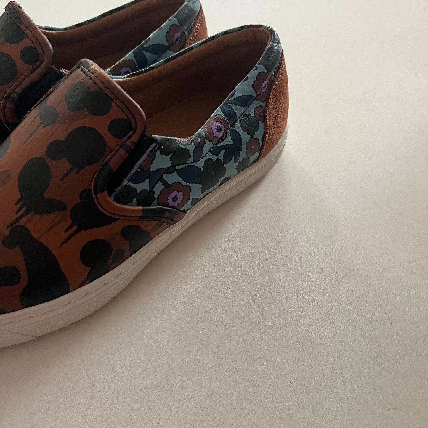 Shoes Flats Loafer Oxford By Coach In Animal Print, Size: 5.5